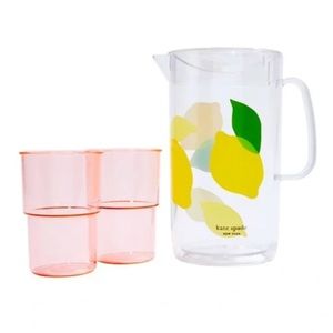KATE SPADE NEW YORK x FabFitFun Lemon Pitcher and Cup Set